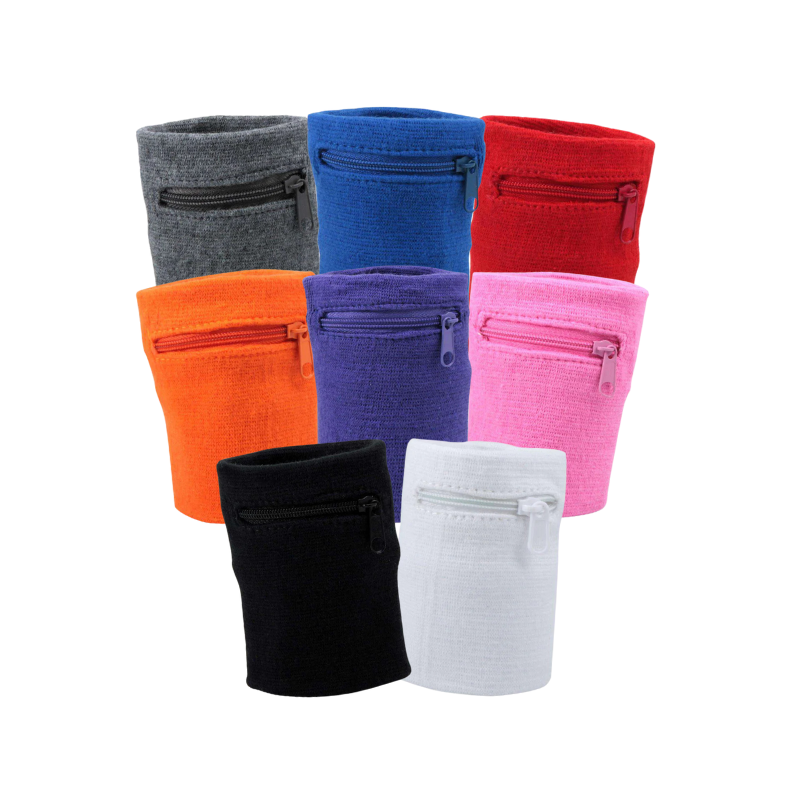 Zipper Wrist Wallet (Sweatband with Pocket) Suddora