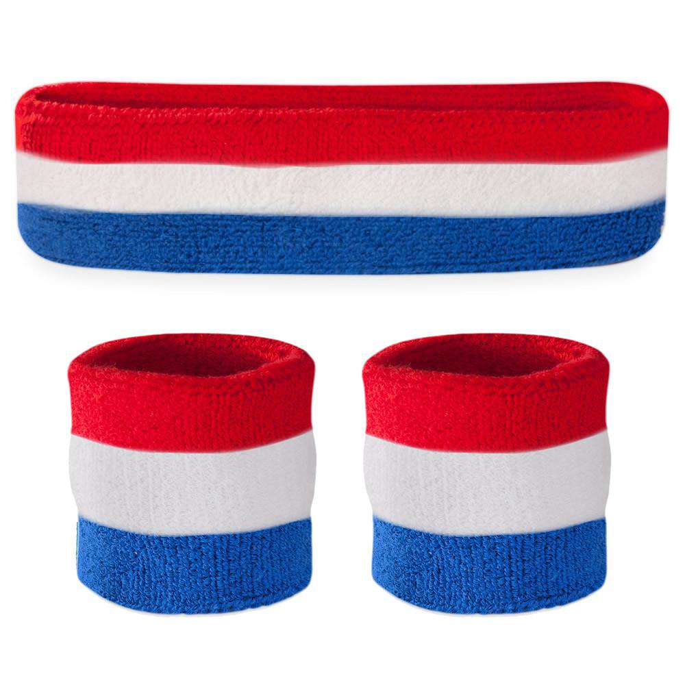 Striped Sweatbands Sets Suddora