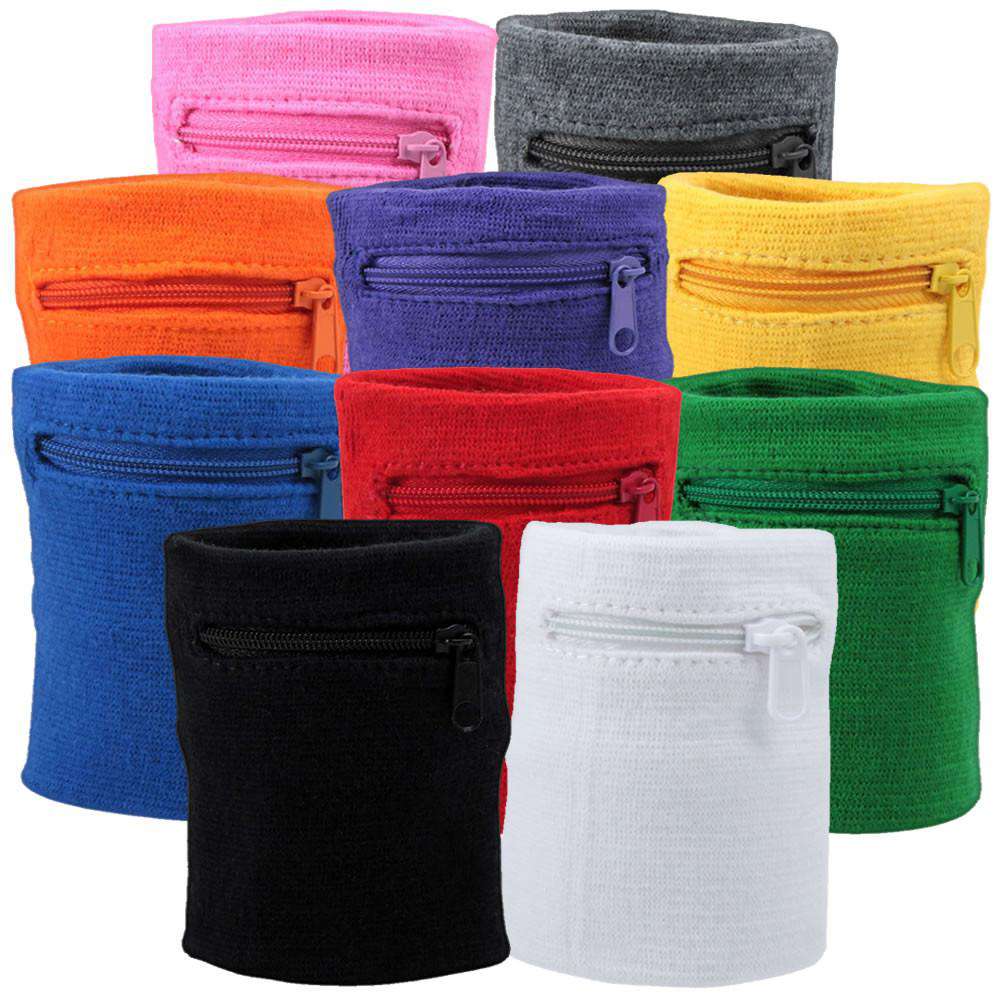 New Zipper Wrist Wallet Pouch Running Sports Arm Band Bag Wristband  Sweatb~IT