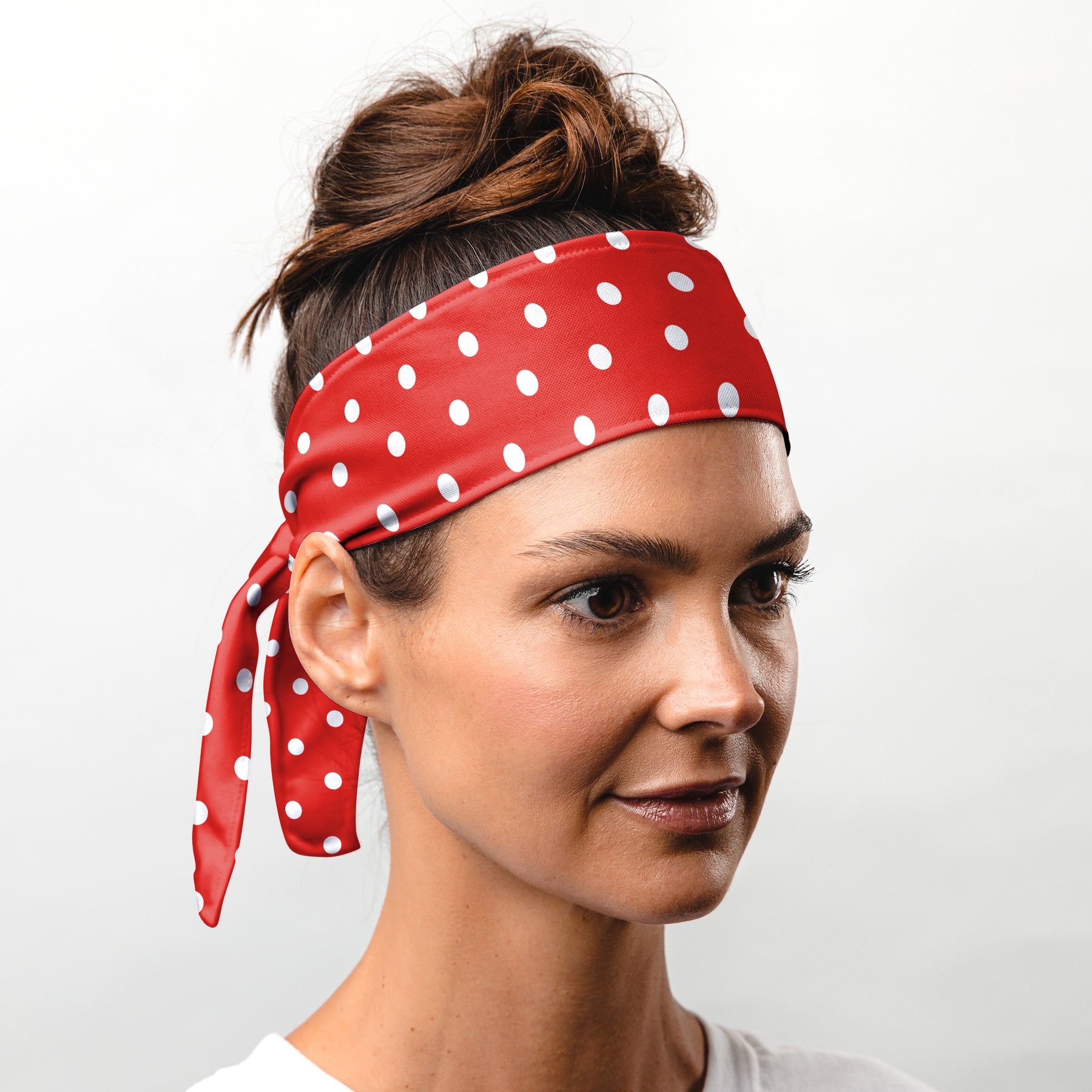 Rosie the Riveter Polka Dot Tie Headband