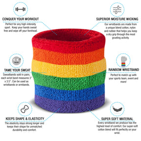 Rainbow Sweatband Sets